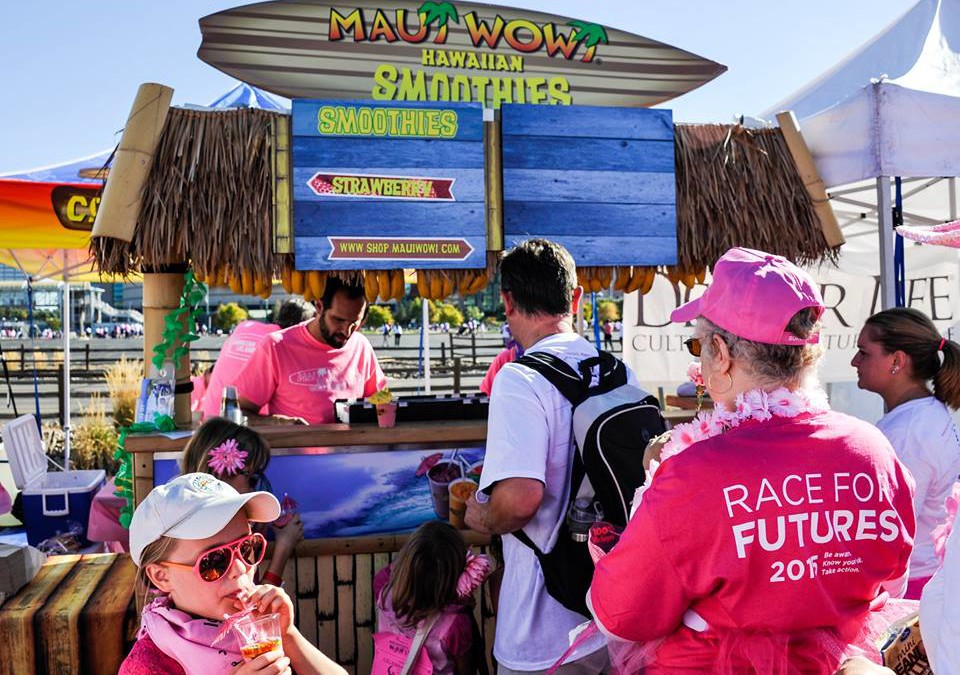 Maui Wowi smoothies Ka’anapali Cart at Susan G. Komen breast cancer Colorado